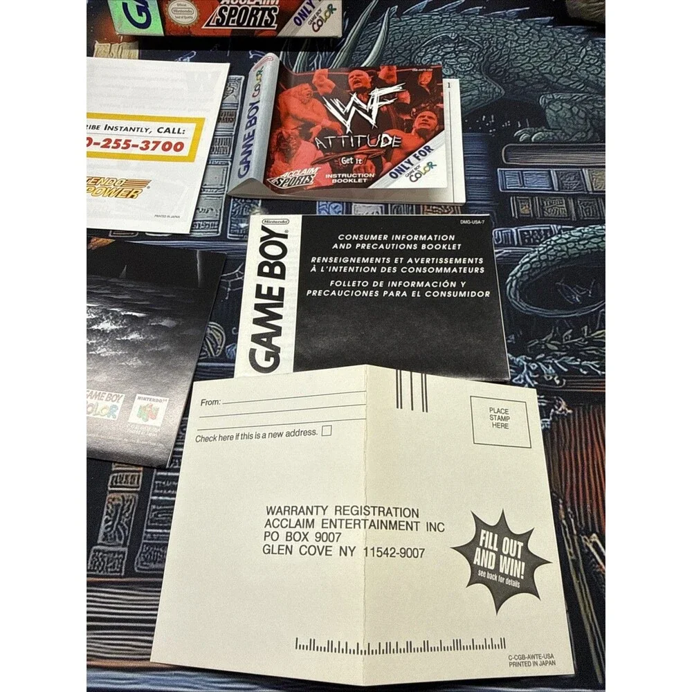 WWF Attitude (Game Boy Color | GBC) Authentic Box And Inserts Only NO GAME